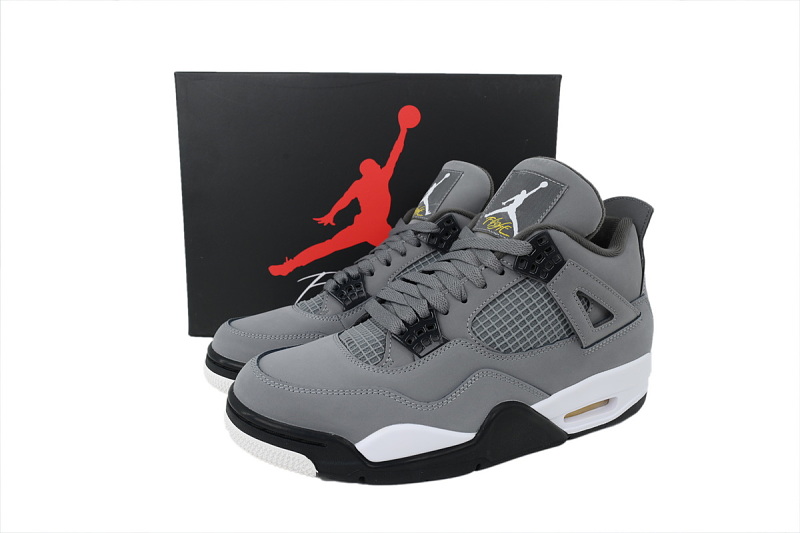 【DA5KZ】-19酷灰 KZ头层乔丹4代篮球鞋  308497-007 Air Jordan 4 Retro Cool Grey
