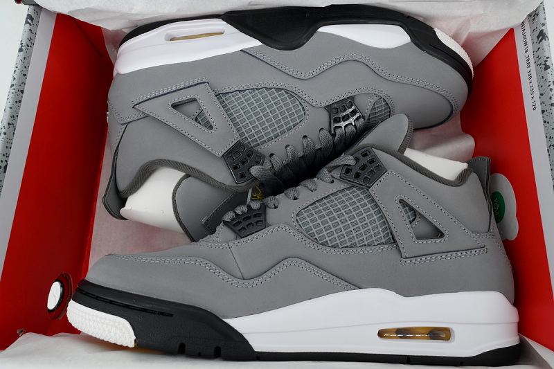 【DA5KZ】-19酷灰 KZ头层乔丹4代篮球鞋  308497-007 Air Jordan 4 Retro Cool Grey