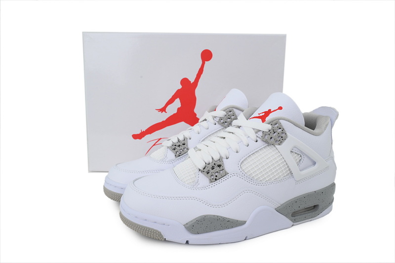 【DA5KZ】-7白奥利奥 KZ头层乔丹4代篮球鞋 CT8527-100 Air Jordan 4 Retro White Oreo