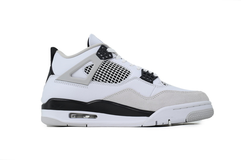 【DA5KZ】-4白水泥2.0 KZ头层乔丹4代篮球鞋 DH6927-111 Air Jordan 4 Retro Military Black