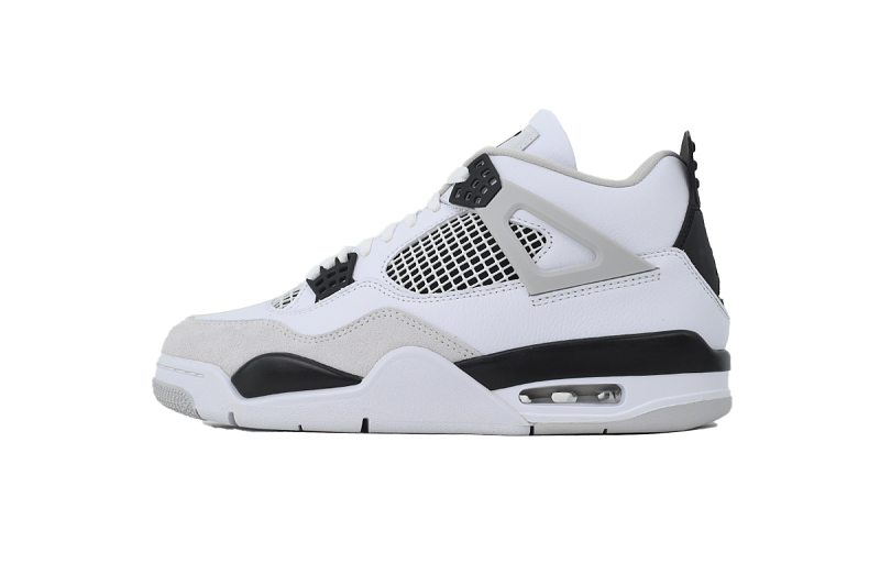 【DA5KZ】-4白水泥2.0 KZ头层乔丹4代篮球鞋 DH6927-111 Air Jordan 4 Retro Military Black