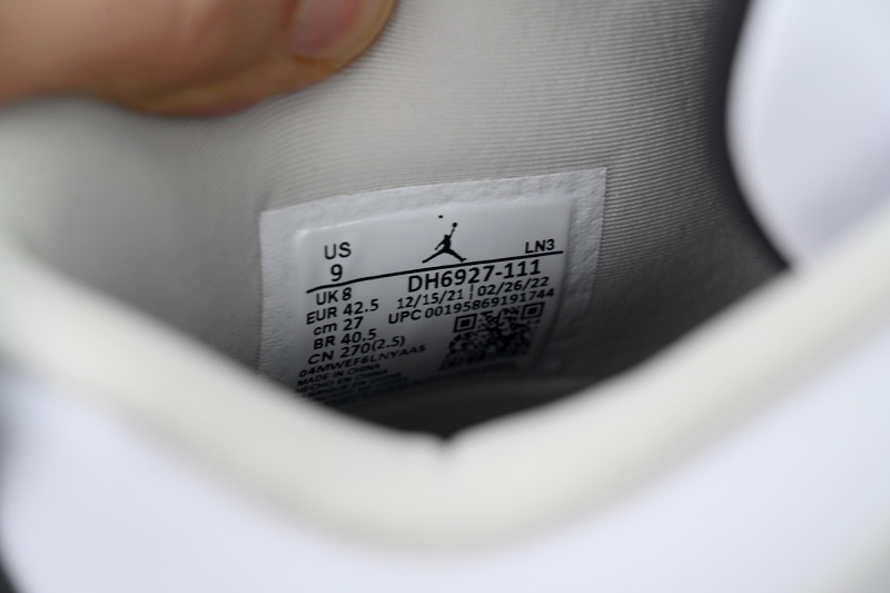 【DA5KZ】-4白水泥2.0 KZ头层乔丹4代篮球鞋 DH6927-111 Air Jordan 4 Retro Military Black