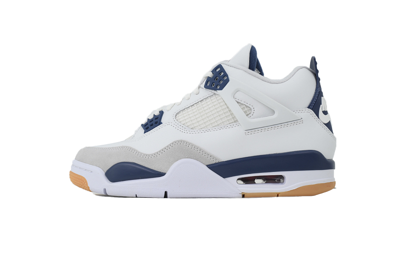 【DA5KZ】-53白宝蓝 KZ头层乔丹4代篮球鞋 DR5415-100 Nike SB x Air Jordan 4 Retro SP 'Navy'