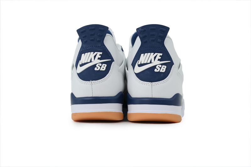 【DA5KZ】-53白宝蓝 KZ头层乔丹4代篮球鞋 DR5415-100 Nike SB x Air Jordan 4 Retro SP 'Navy'
