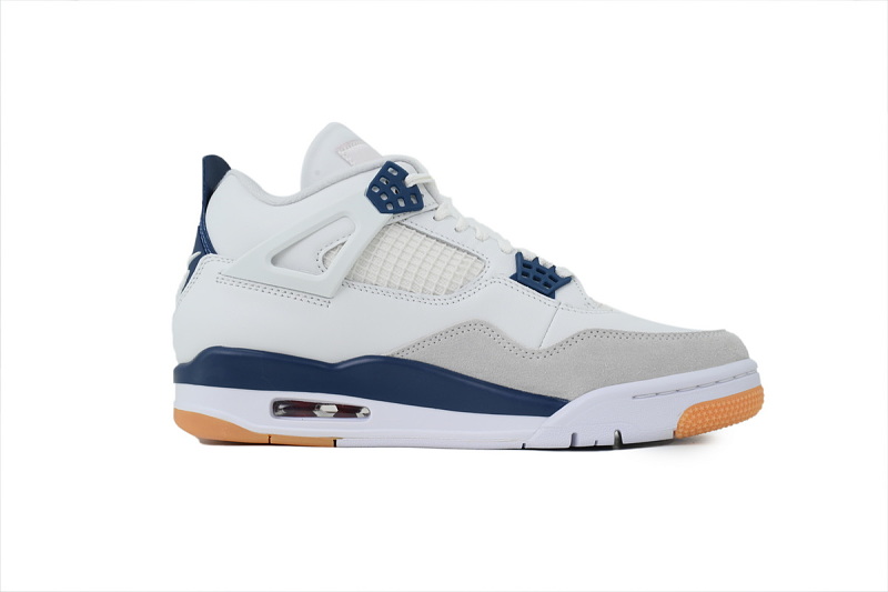 【DA5KZ】-53白宝蓝 KZ头层乔丹4代篮球鞋 DR5415-100 Nike SB x Air Jordan 4 Retro SP 'Navy'