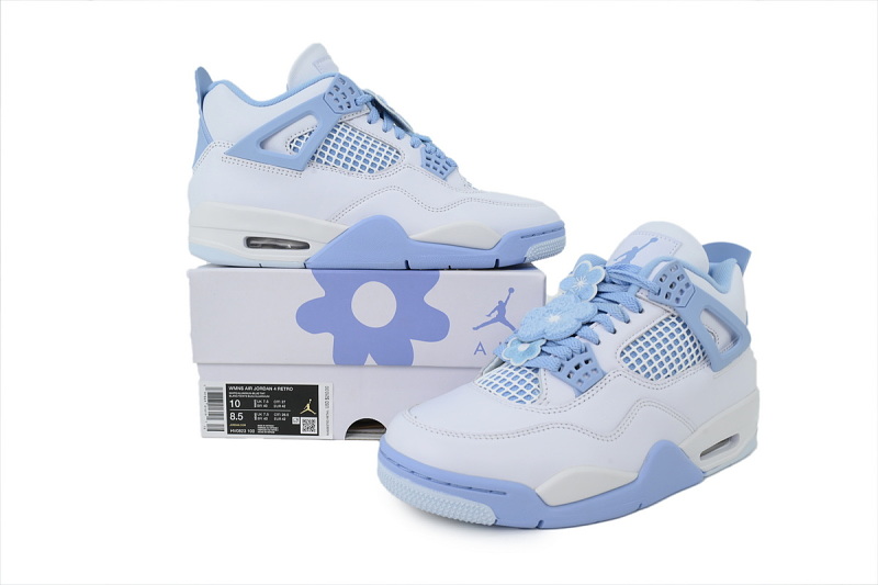 【DA5KZ】-51铝蓝 KZ头层乔丹4代篮球鞋 HV0823-100 Air Jordan 4 Retro 'Forget Me Not'