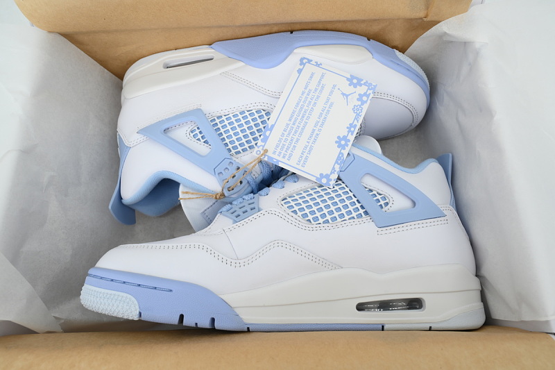 【DA5KZ】-51铝蓝 KZ头层乔丹4代篮球鞋 HV0823-100 Air Jordan 4 Retro 'Forget Me Not'