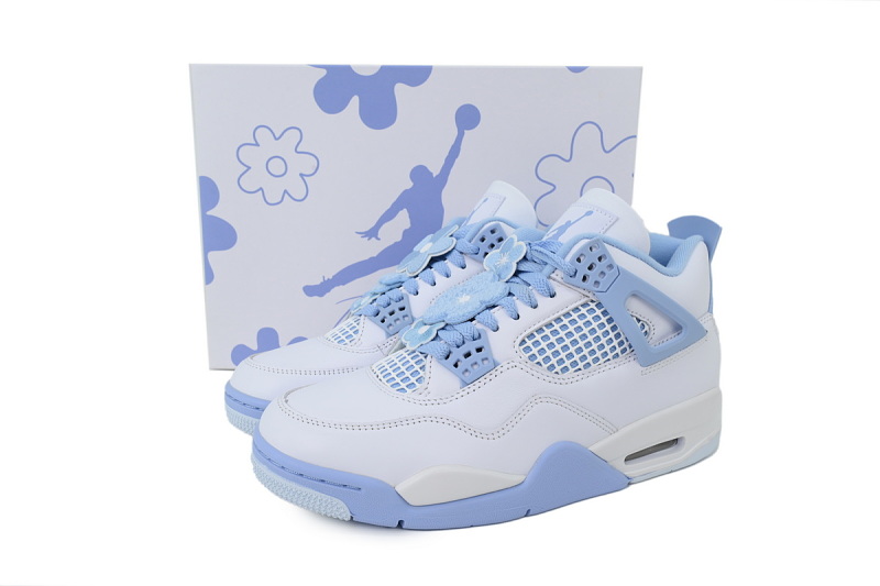 【DA5KZ】-51铝蓝 KZ头层乔丹4代篮球鞋 HV0823-100 Air Jordan 4 Retro 'Forget Me Not'