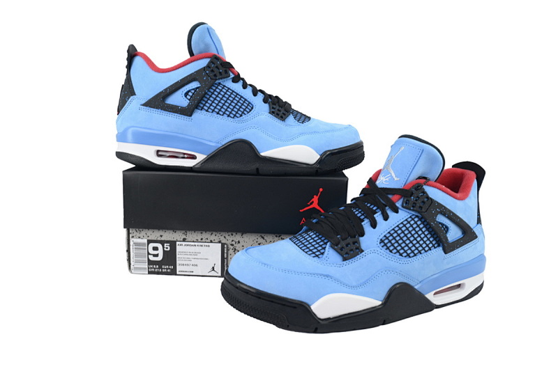 【EA5LR】TS蓝麂皮 LJR版本乔丹4代 308497-406 Air Jordan 4 Retro “Houston Oilers”