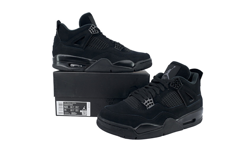 【EA5LR】黑猫 LJR版本乔丹4代 CU1110-010 Air Jordan 4 Retro Black Cat