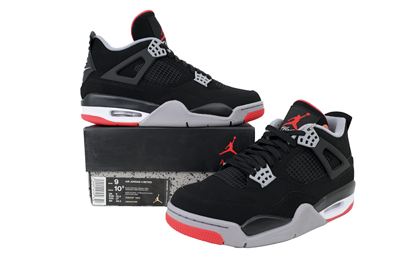 【EA5LR】黑红公牛 LJR版本乔丹4代 308497-060 Air Jordan 4 Retro Bred