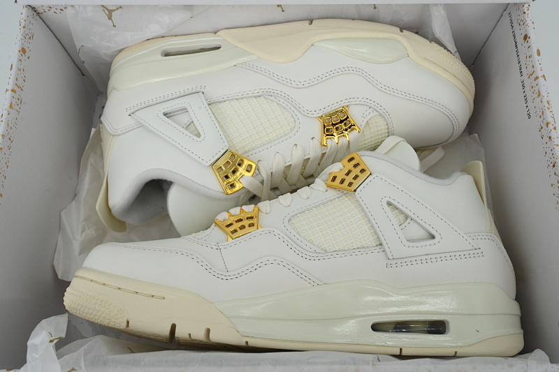 【EA5LR】米金扣 LJR版本乔丹4代 AQ9129-170 Nike Air Jordan 4 WMNS "Sail"