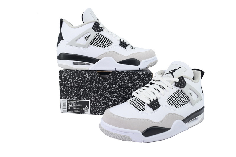 【EA5LR】小白水泥 LJR版本乔丹4代 DH6927-111 Air Jordan 4 Retro Military Black