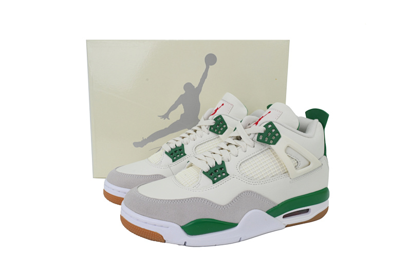 【EA5LR】SB白绿 LJR版本乔丹4代 DR5415-103 Nike SB x Air Jordan 4 “Pine Green”Calaite