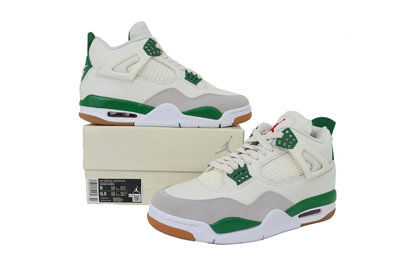 【EA5LR】SB白绿 LJR版本乔丹4代 DR5415-103 Nike SB x Air Jordan 4 “Pine Green”Calaite
