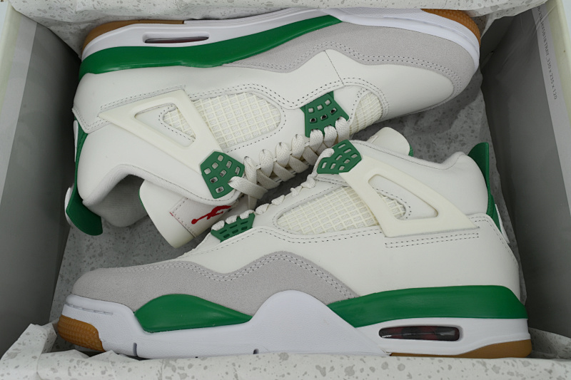 【EA5LR】SB白绿 LJR版本乔丹4代 DR5415-103 Nike SB x Air Jordan 4 “Pine Green”Calaite