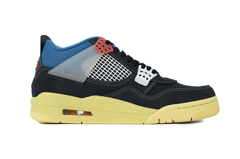 【DA5KZ】-9UN联名黑蓝  KZ版乔丹4代篮球鞋 DC9533-001 Union LA x Air Jordan 4 Retro SP Off Noir Black