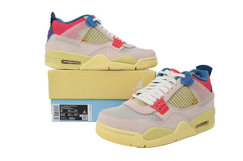 【DA5KZ】-8UN联名粉蓝  KZ版乔丹4代篮球鞋 DC9533-800 Union LA x Air Jordan 4 Retro“Guava Ice”