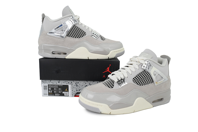 【CA9KZ】-30电镀银 KZ版乔丹4代篮球鞋 AQ9129-001 Air Jordan 4 WMNS “Frozen Moments”
