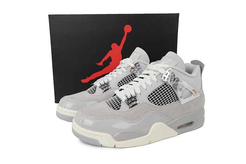 【CA9KZ】-30电镀银 KZ版乔丹4代篮球鞋 AQ9129-001 Air Jordan 4 WMNS “Frozen Moments”