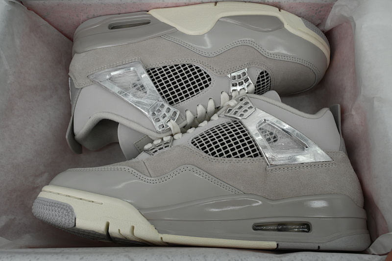 【CA9KZ】-30电镀银 KZ版乔丹4代篮球鞋 AQ9129-001 Air Jordan 4 WMNS “Frozen Moments”