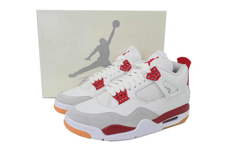 【DA5KZ】-55白红  KZ版乔丹4代篮球鞋 DR5415-106 Nike SB x Air Jordan 4 Retro SP 'Varsity Red'