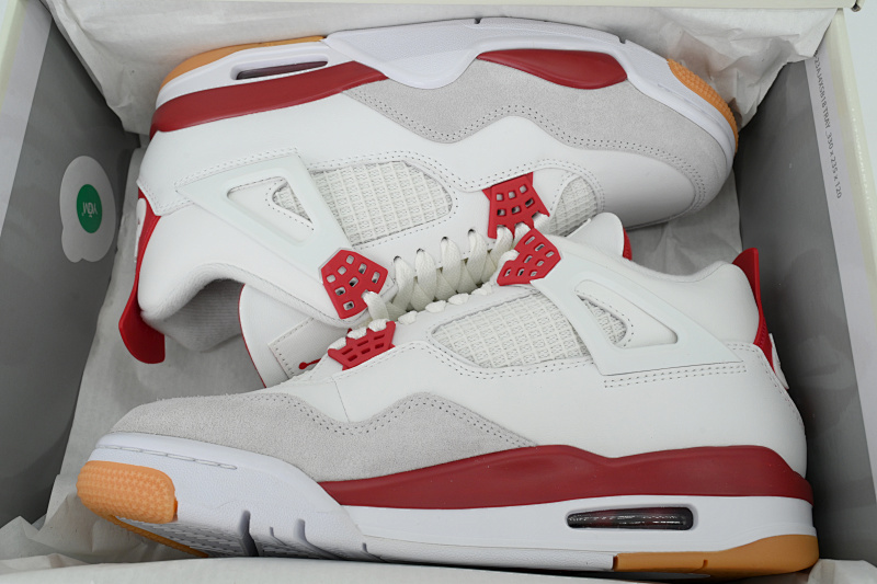 【DA5KZ】-55白红  KZ版乔丹4代篮球鞋 DR5415-106 Nike SB x Air Jordan 4 Retro SP 'Varsity Red'