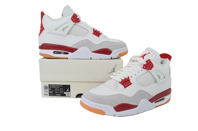 【DA5KZ】-55白红  KZ版乔丹4代篮球鞋 DR5415-106 Nike SB x Air Jordan 4 Retro SP 'Varsity Red'