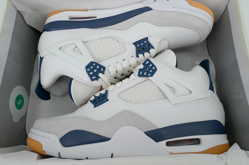 【CA5KZ】-53白宝蓝 KZ版乔丹4代篮球鞋 DR5415-100 Nike SB x Air Jordan 4 Retro SP 'Navy'