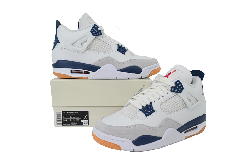 【CA5KZ】-53白宝蓝 KZ版乔丹4代篮球鞋 DR5415-100 Nike SB x Air Jordan 4 Retro SP 'Navy'