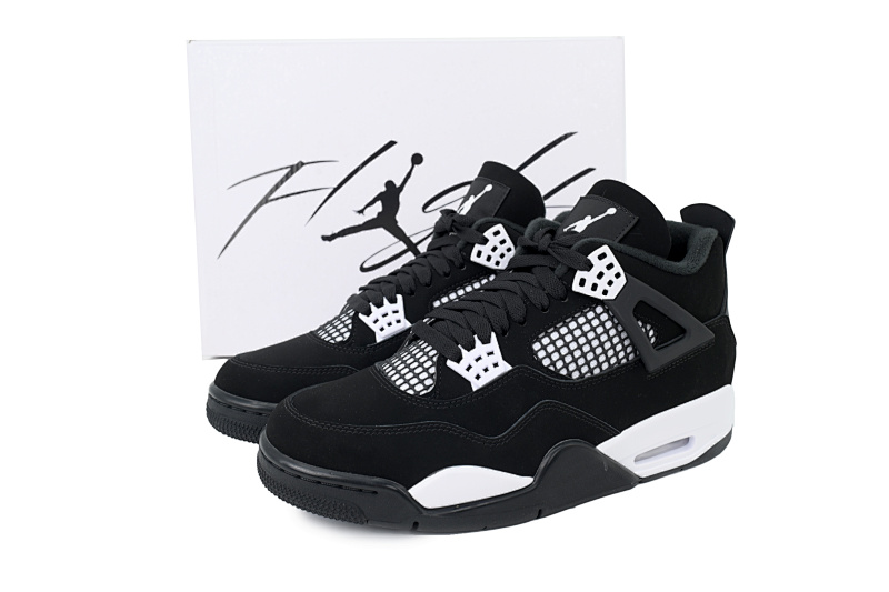 【CA5KZ】-45黑白雷公  KZ版乔丹4代篮球鞋  FQ8138-001 Air Jordan 4 Retro “White Thunder”