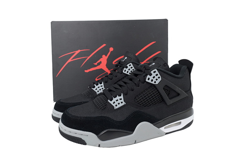 【CA5KZ】-24小阿姆 KZ版乔丹4代篮球鞋 DH7138-006 Air Jordan 4 Retro Black Canvas