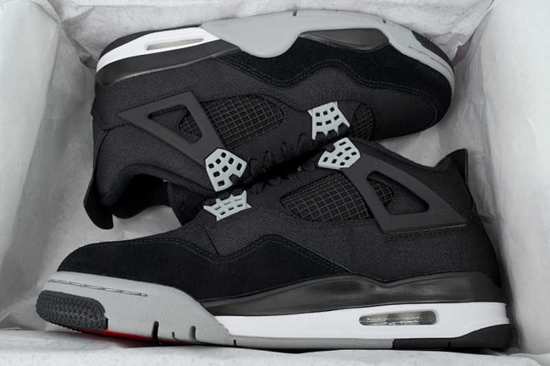 【CA5KZ】-24小阿姆 KZ版乔丹4代篮球鞋 DH7138-006 Air Jordan 4 Retro Black Canvas