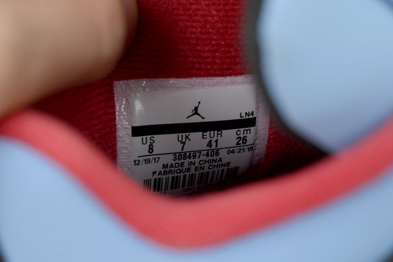 【CA5KZ】-15TS联名冰蓝 KZ版乔丹4代篮球鞋 308497-406 Air Jordan 4 Retro Houston Oilers