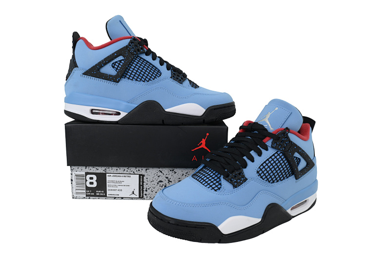 【CA5KZ】-15TS联名冰蓝 KZ版乔丹4代篮球鞋 308497-406 Air Jordan 4 Retro Houston Oilers