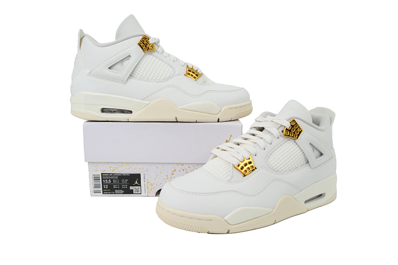 【BA1KZ】-40白金  KZ版乔丹4代篮球鞋 AQ9129-170 Nike Air Jordan 4 WMNS "Sail"