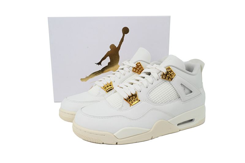 【BA1KZ】-40白金  KZ版乔丹4代篮球鞋 AQ9129-170 Nike Air Jordan 4 WMNS "Sail"