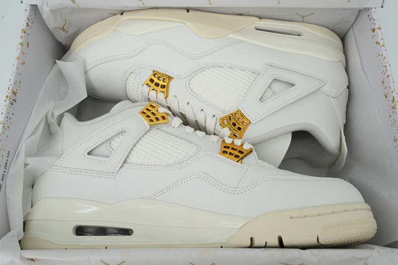 【BA1KZ】-40白金  KZ版乔丹4代篮球鞋 AQ9129-170 Nike Air Jordan 4 WMNS "Sail"