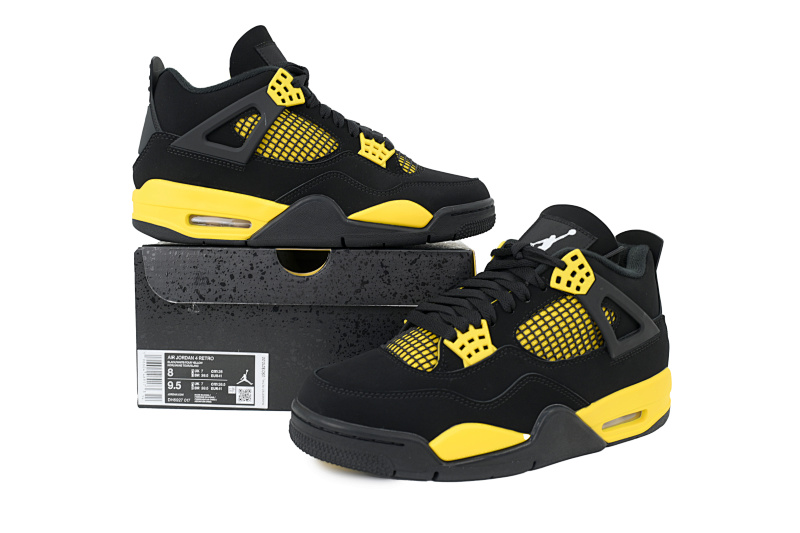 【BA1KZ】-26黑黄雷公 KZ版乔丹4代篮球鞋 DH6927-017 Air Jordan 4 Thunder