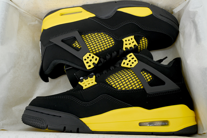【BA1KZ】-26黑黄雷公 KZ版乔丹4代篮球鞋 DH6927-017 Air Jordan 4 Thunder