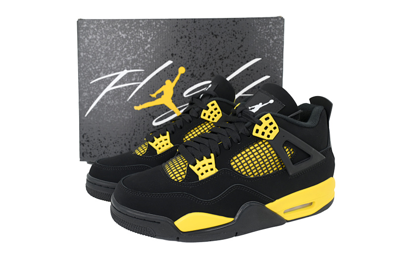 【BA1KZ】-26黑黄雷公 KZ版乔丹4代篮球鞋 DH6927-017 Air Jordan 4 Thunder