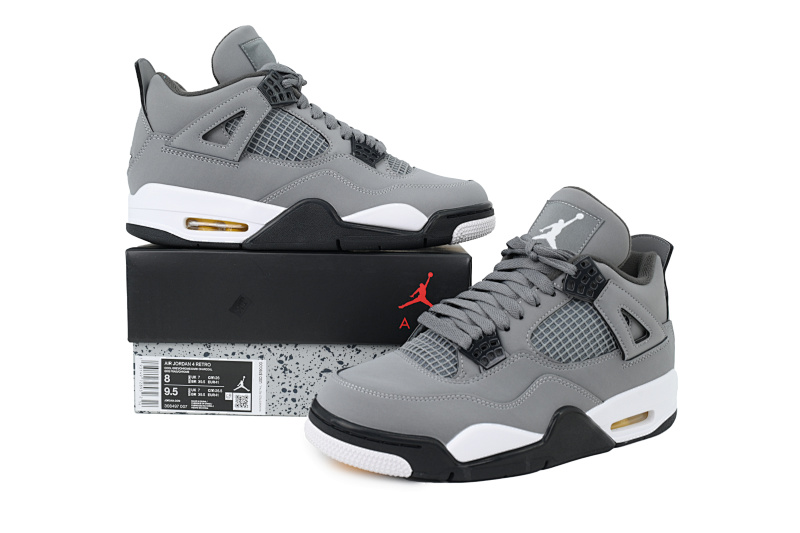 【BA1KZ】-19酷灰 KZ版乔丹4代篮球鞋 308497-007 Air Jordan 4 Retro Cool Grey