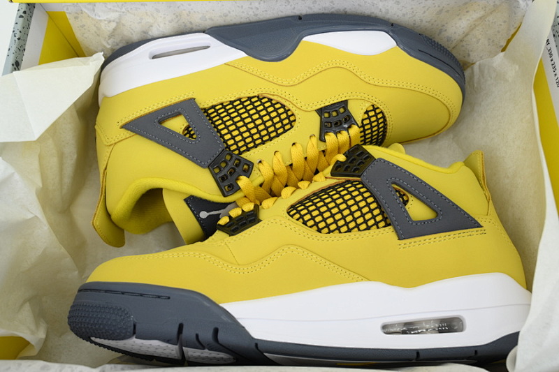 【BA1KZ】-17黑黄电母 KZ版乔丹4代篮球鞋  CT8527-700 Air Jordan 4 Retro LS Lightning