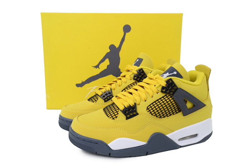 【BA1KZ】-17黑黄电母 KZ版乔丹4代篮球鞋  CT8527-700 Air Jordan 4 Retro LS Lightning