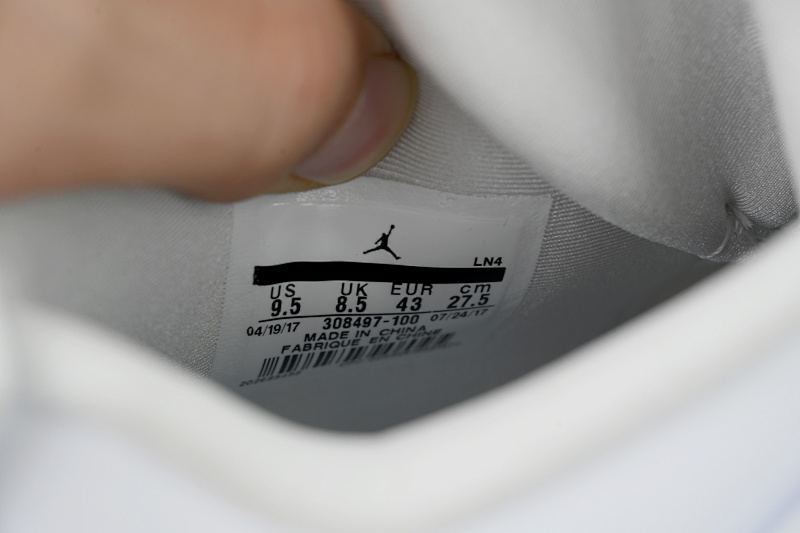 【BA1KZ】-13白猫 KZ版乔丹4代篮球鞋 308497-100 Air Jordan 4 Retro Pure Money