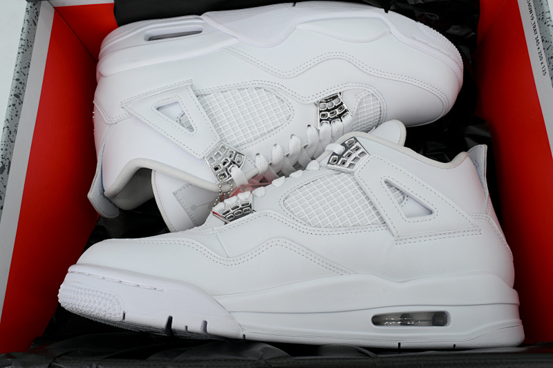 【BA1KZ】-13白猫 KZ版乔丹4代篮球鞋 308497-100 Air Jordan 4 Retro Pure Money