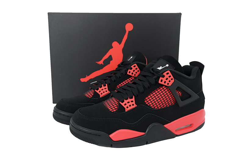 【BA1KZ】-11黑红雷电 KZ版乔丹4代篮球鞋   CT8527-016 Air Jordan 4 Retro Red Thunder