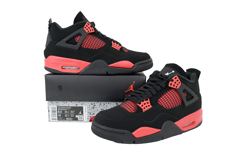 【BA1KZ】-11黑红雷电 KZ版乔丹4代篮球鞋   CT8527-016 Air Jordan 4 Retro Red Thunder