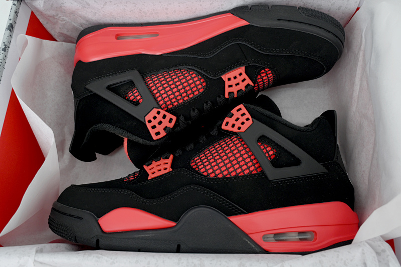 【BA1KZ】-11黑红雷电 KZ版乔丹4代篮球鞋   CT8527-016 Air Jordan 4 Retro Red Thunder