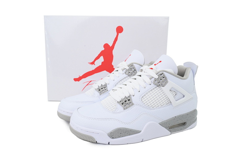 【BA1KZ】-7白奥利奥 KZ版乔丹4代篮球鞋  CT8527-100 Air Jordan 4 Retro White Oreo